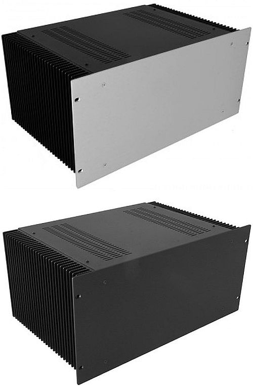 Kühlkörper Gehäuse mit 4mm- Front, Höhe 220mm